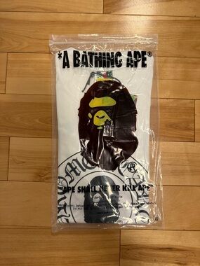 Bape x chrome hearts tee white